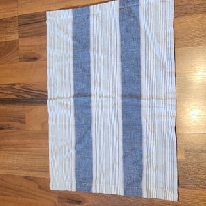 William Sonoma Linen Blue, White & Gray Striped Placemats Set of 6